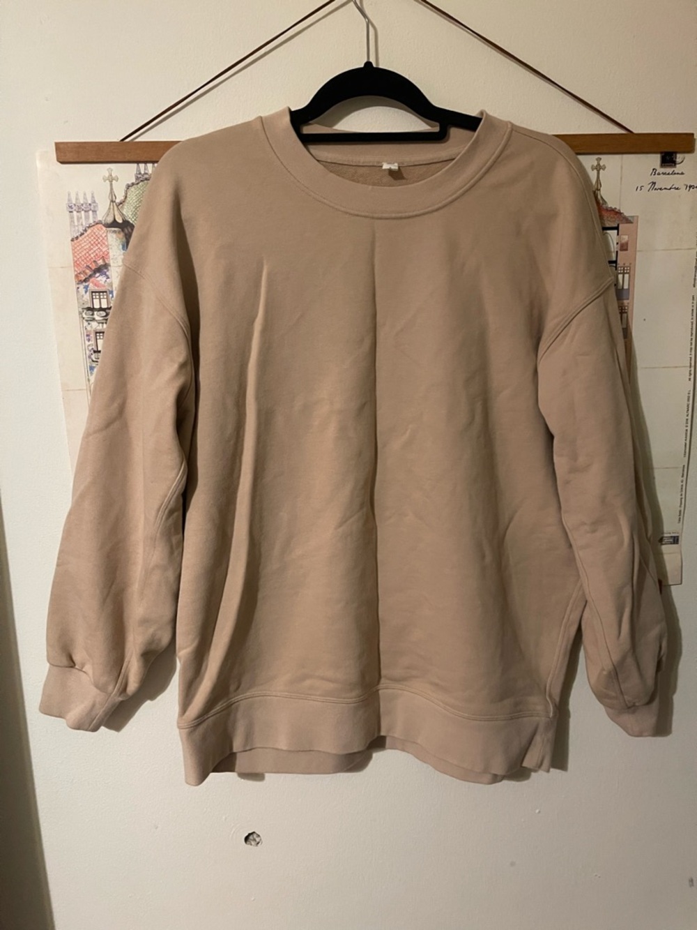 Lululemon Camel Oversized Crewneck Sweatshirt in 6